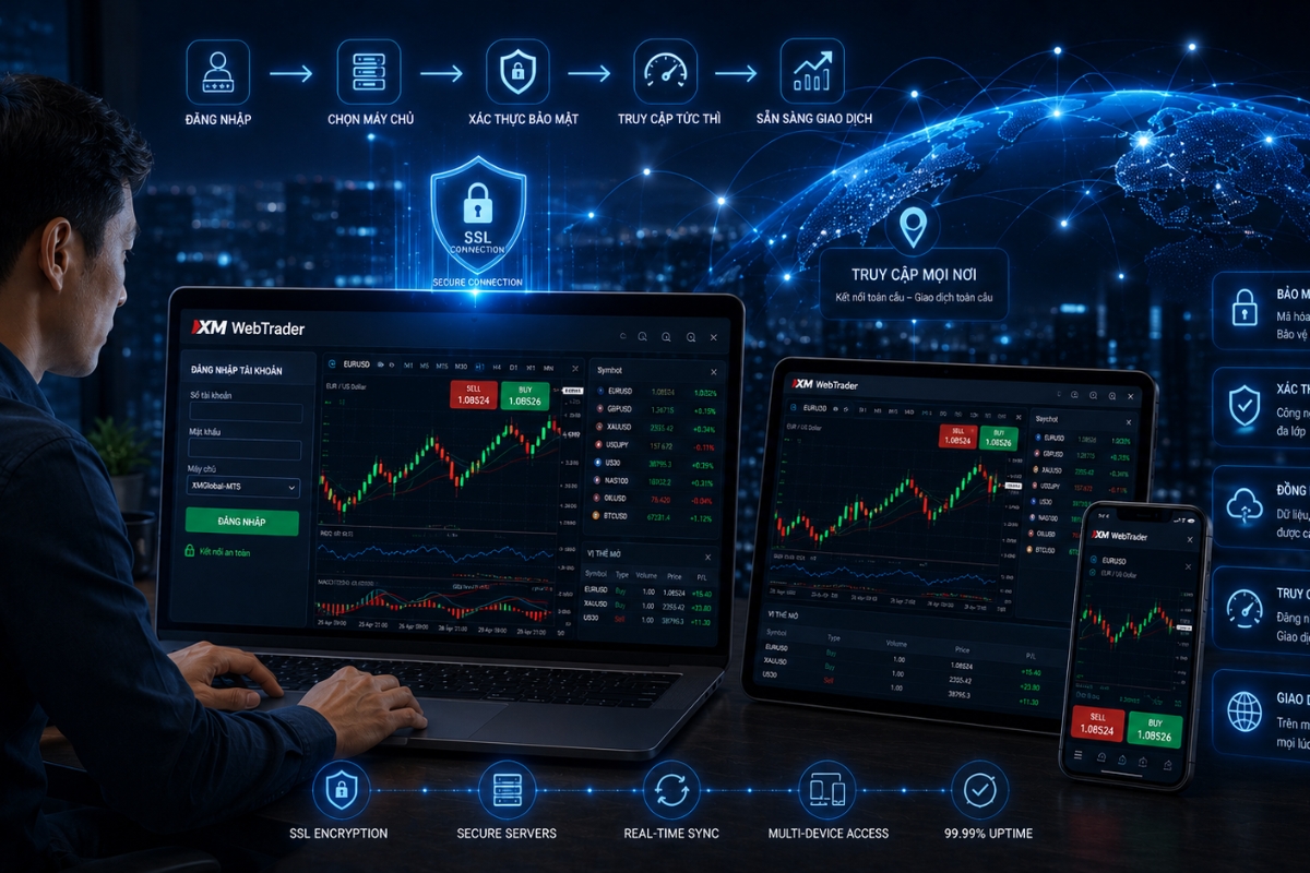 Access and login XM WebTrader flexibility