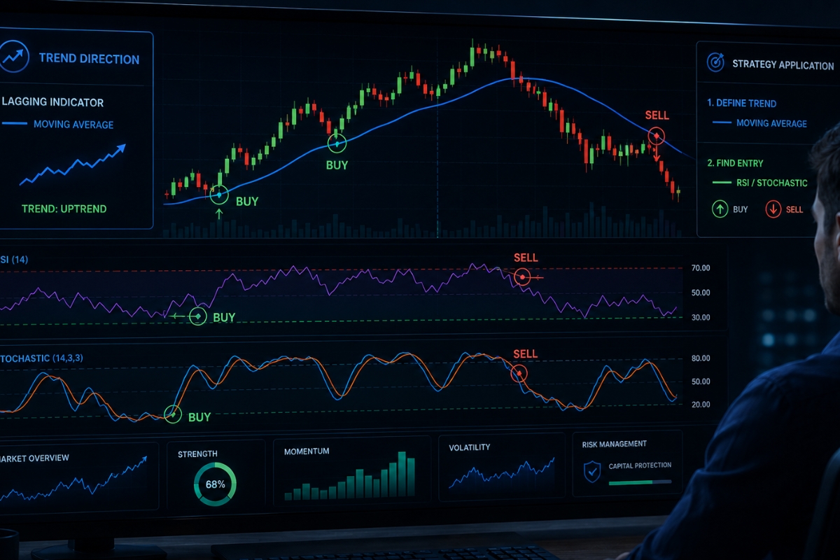 Application of leading and lagging indicators in trading strategies