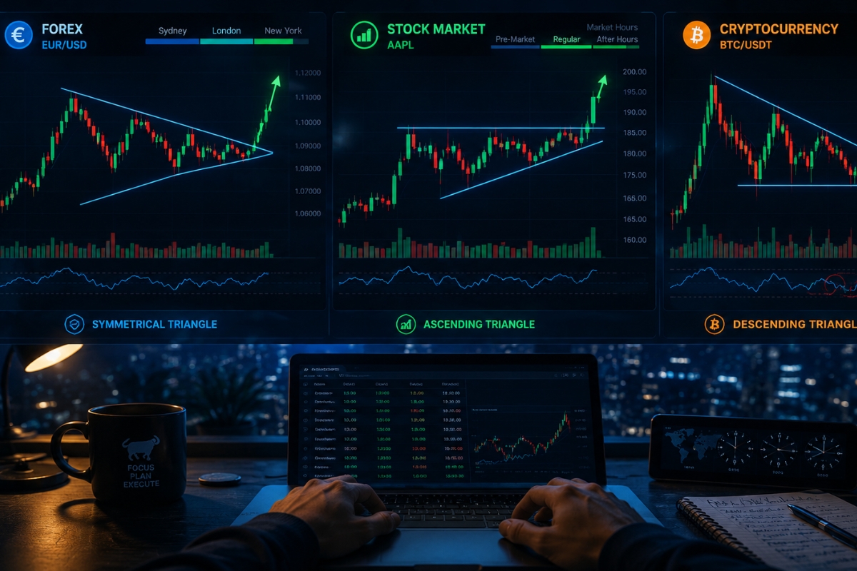 Applying triangle patterns in real trading scenarios