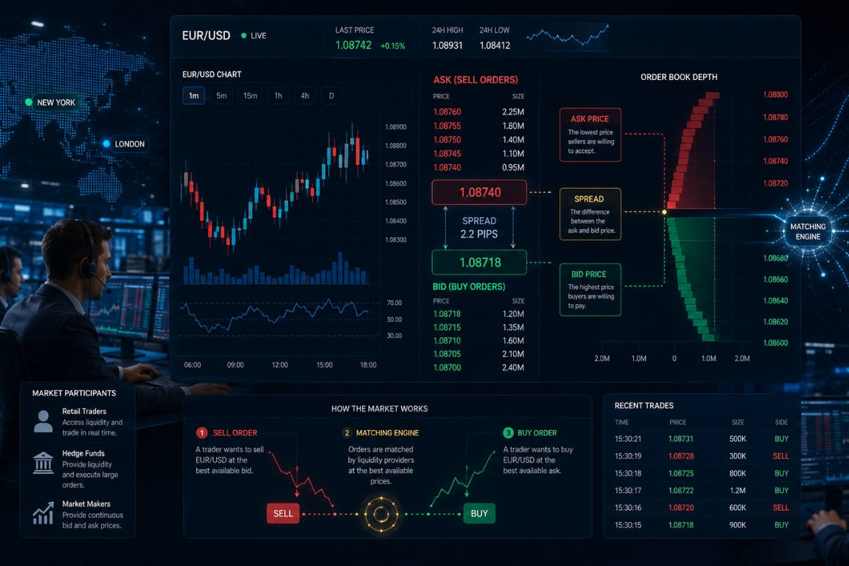 Bid vs Ask difference and pricing mechanism