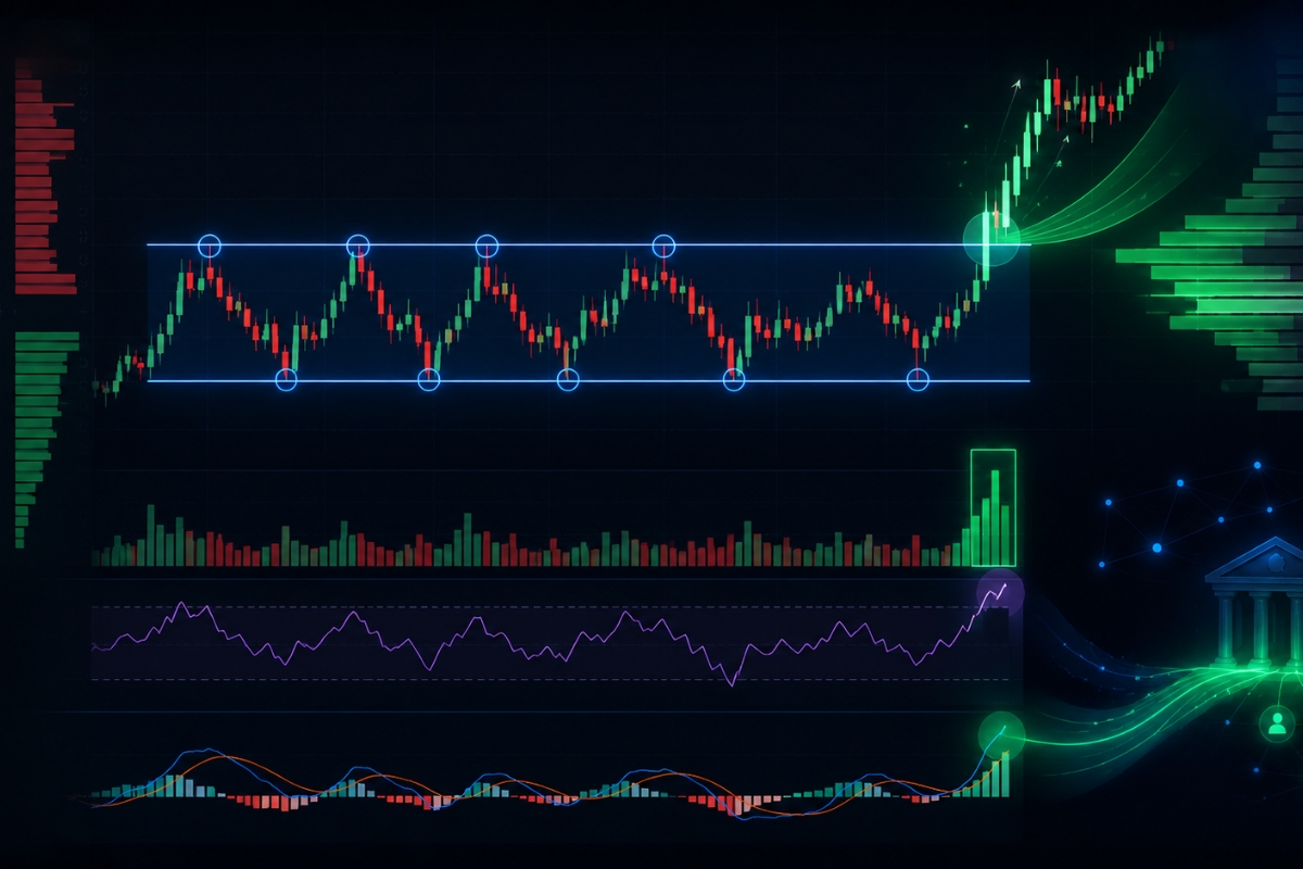 Breakout opportunities from rectangle pattern