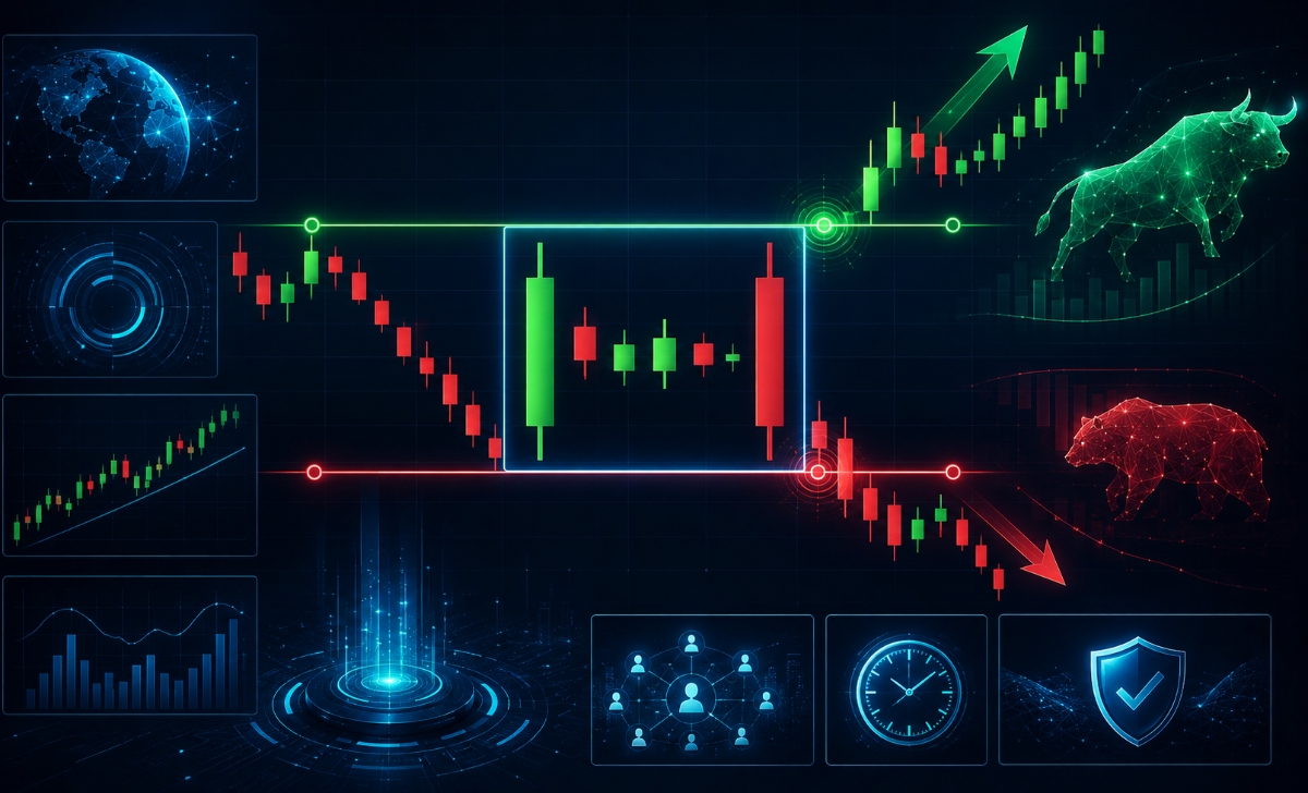 Breakout zones from inside bar setups