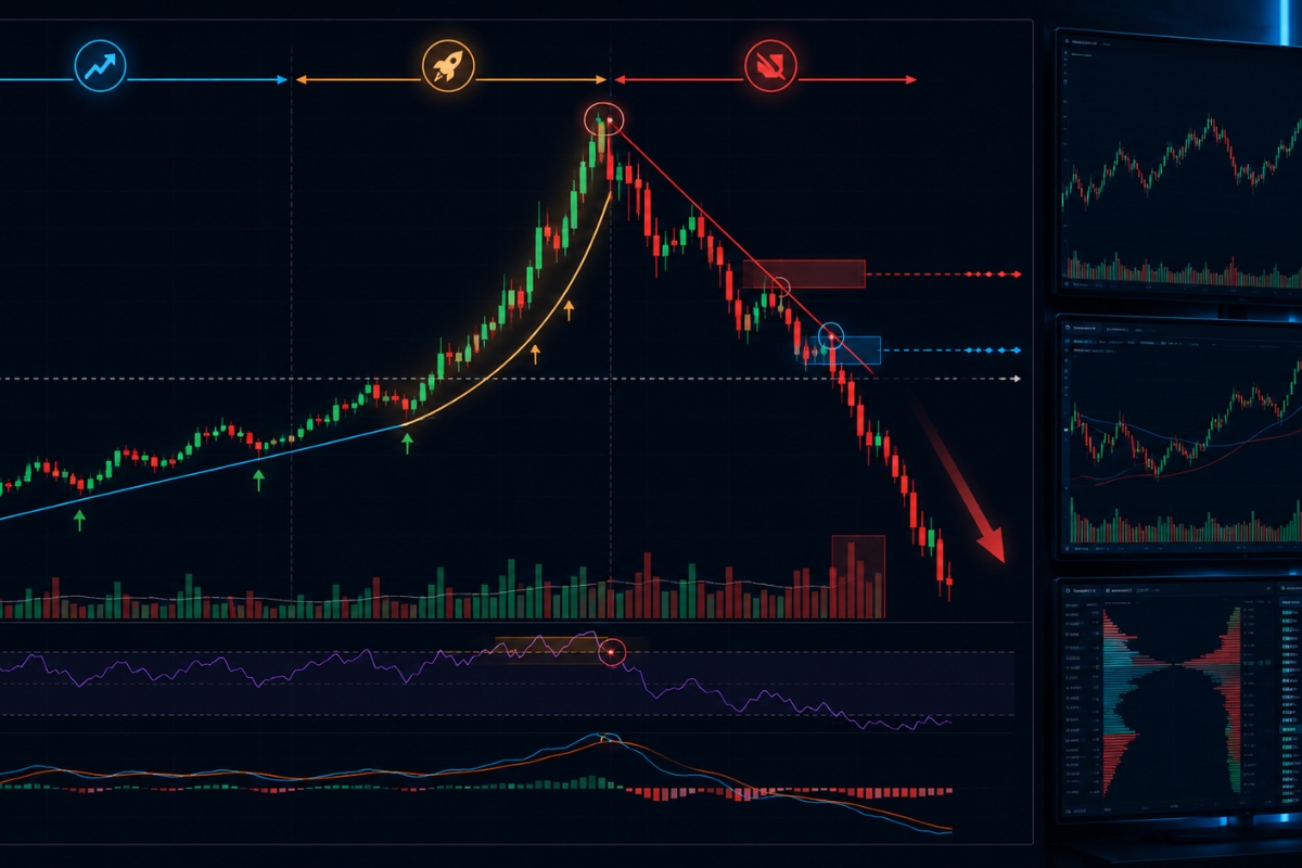 Bump and Run Reversal Pattern: Phases, Breakdown, Trade Setup