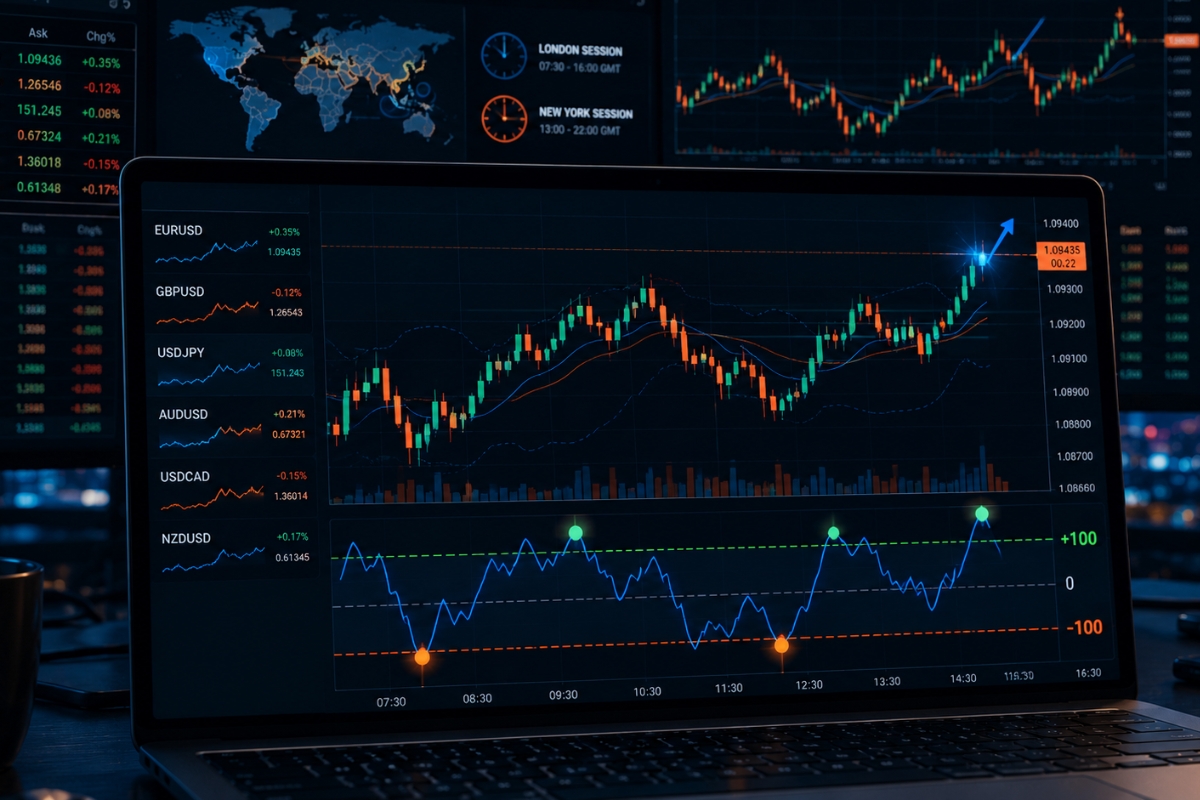 CCI indicator for day trading strategies