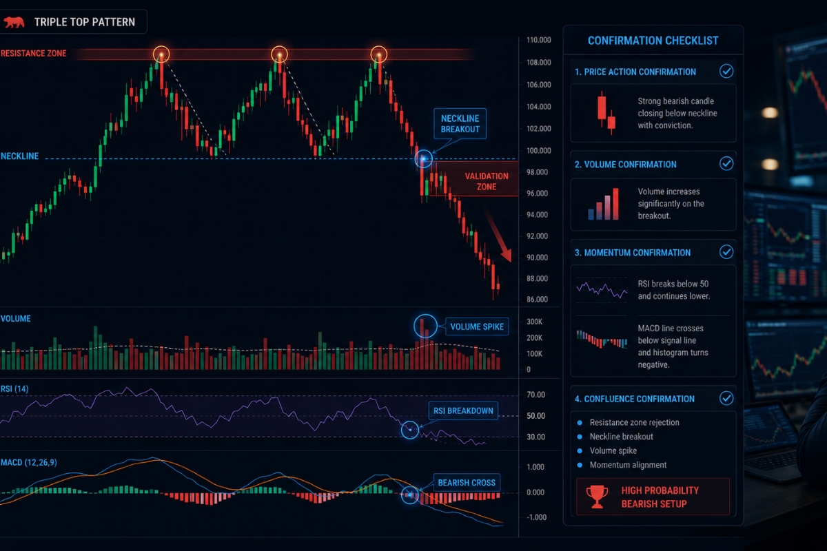 Confirmation signals before entering trades