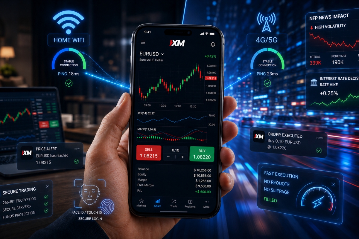 Experience in real trading conditions XM mobile app