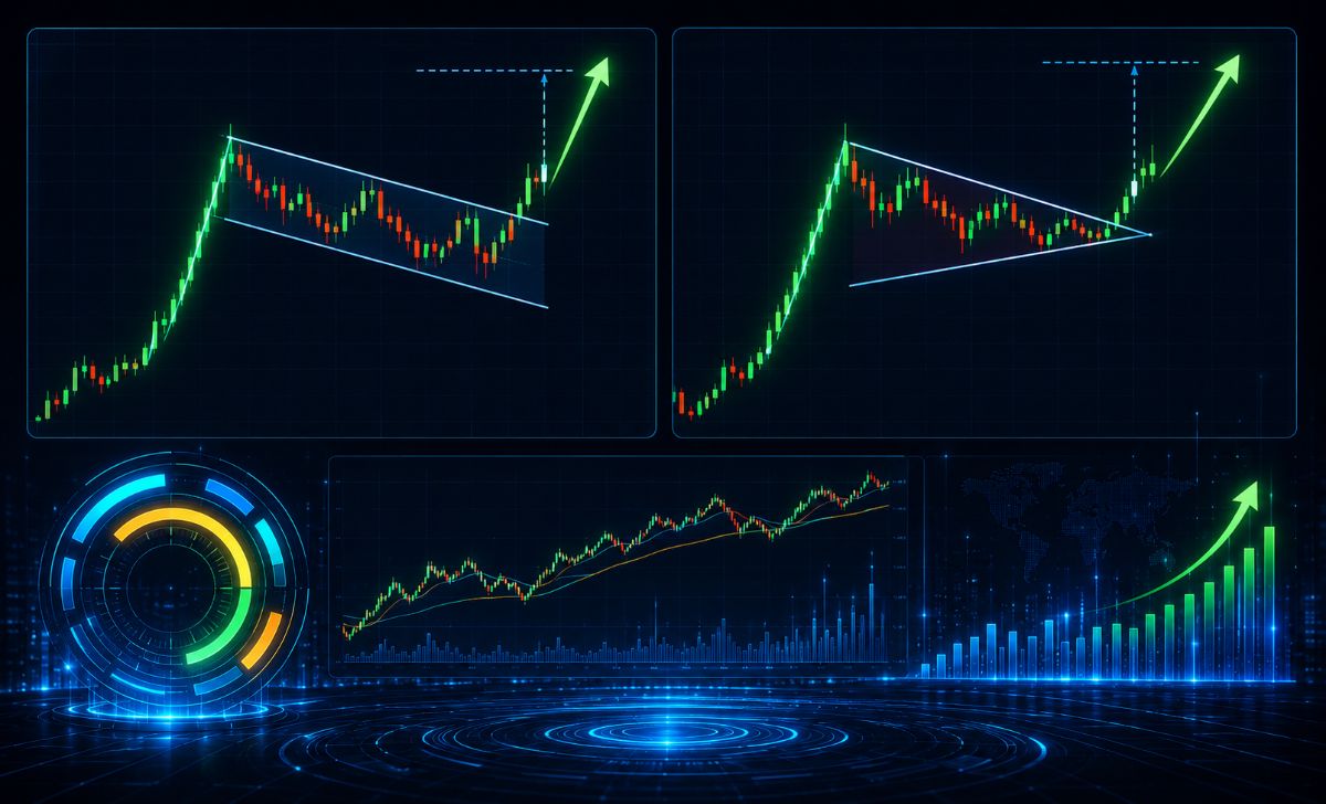 Flag and pennant patterns in technical analysis