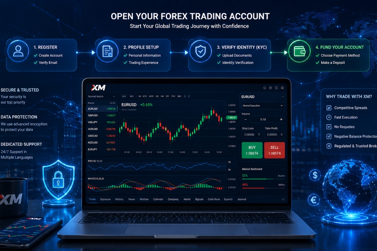 Forex account XM and how to open one step by step?