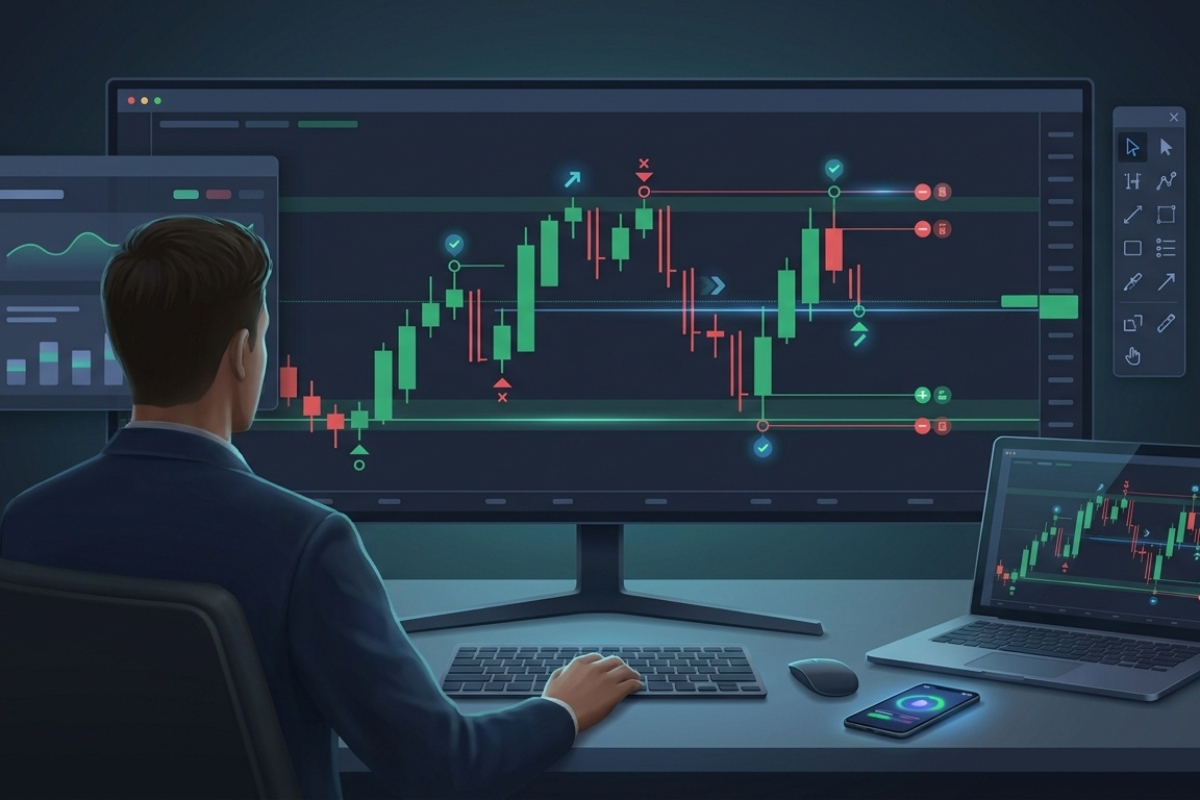 How to trade on the platform using Kagi charts