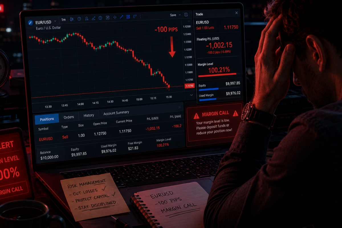 Margin call example in real trading scenarios