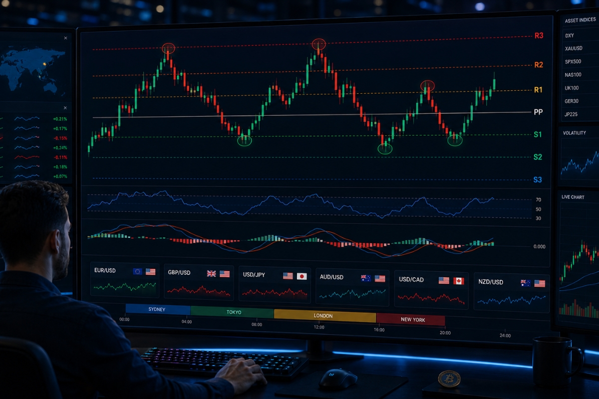 Pivot points in trading and market application