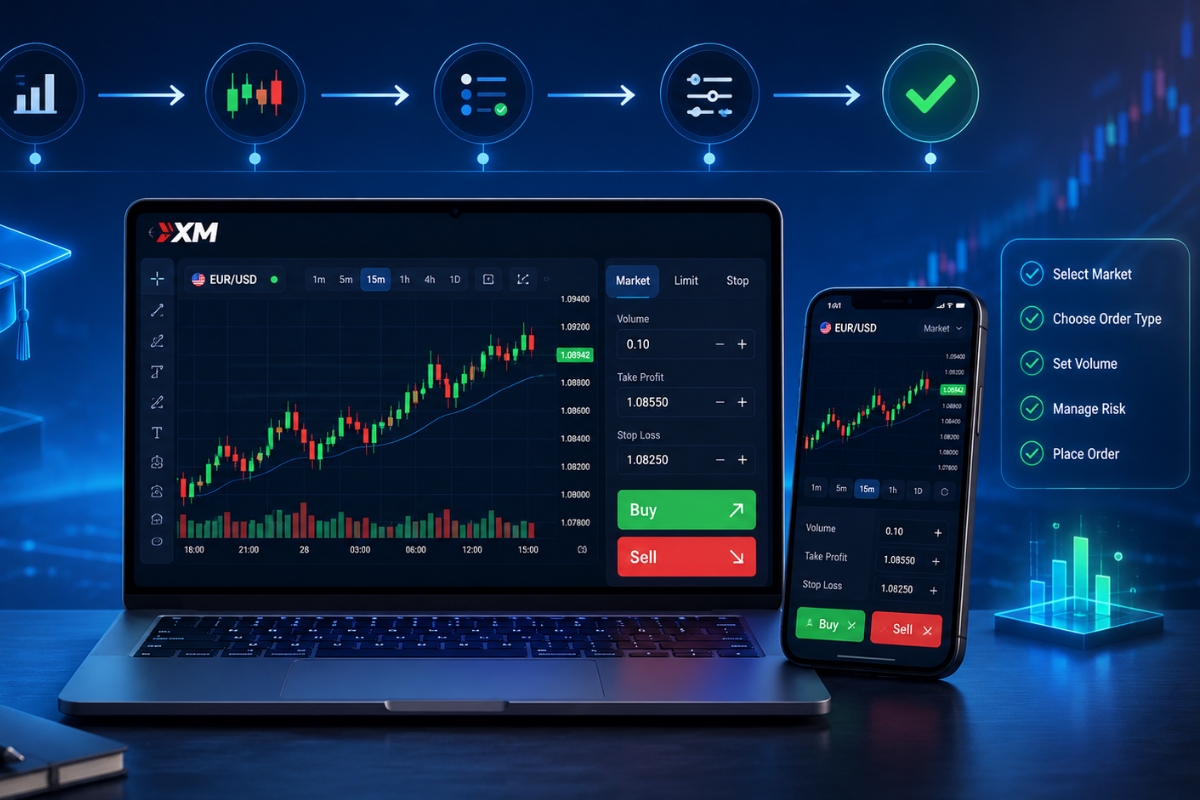 Placing Trade XM Order: Order Types, First Trading Steps on XM