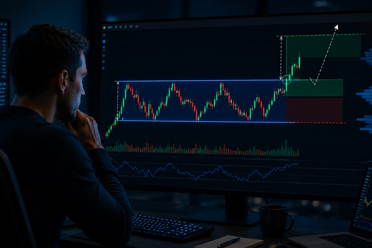 Rectangle pattern trading strategy and execution