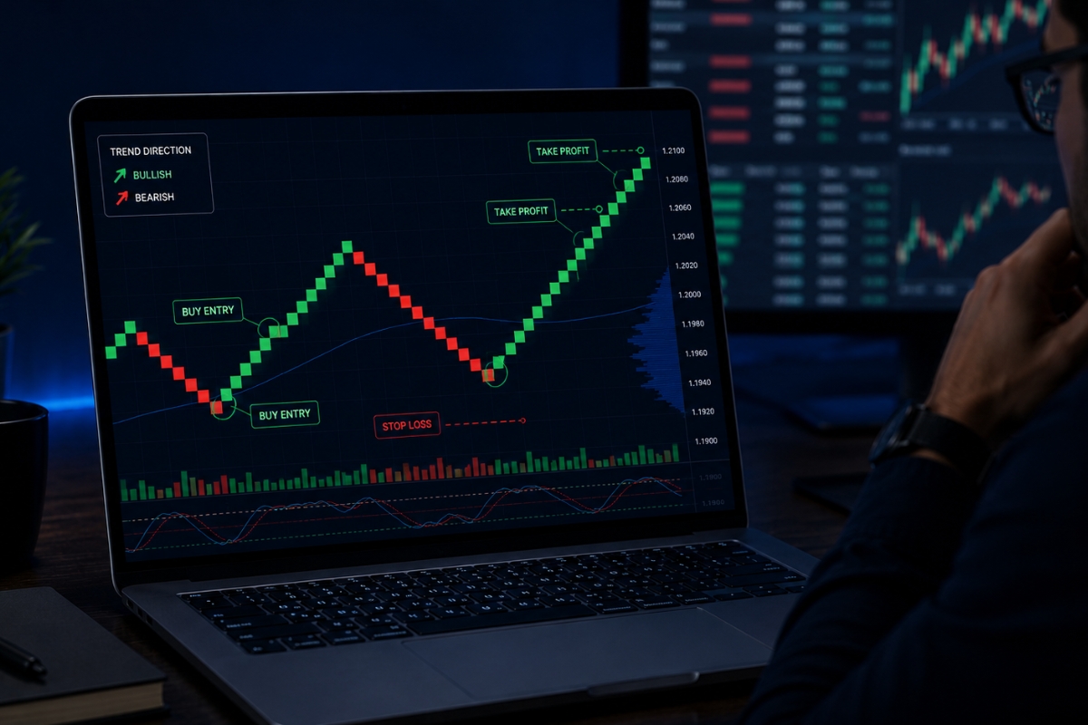 Renko charts trading strategy and execution