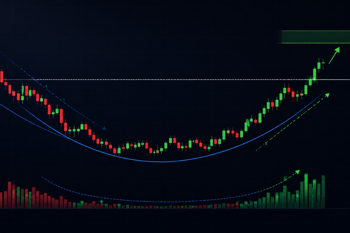 Rounded bottom pattern chart and how to identify it?