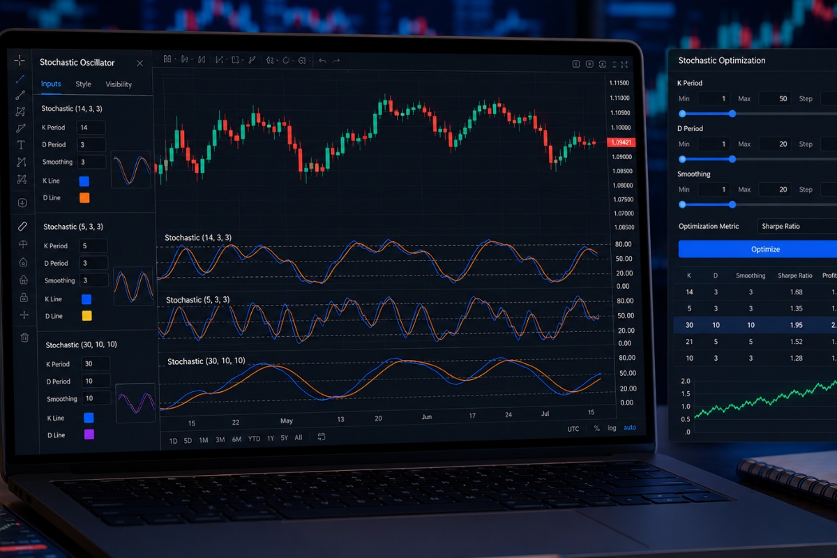 Settings and optimization stochastic oscillator