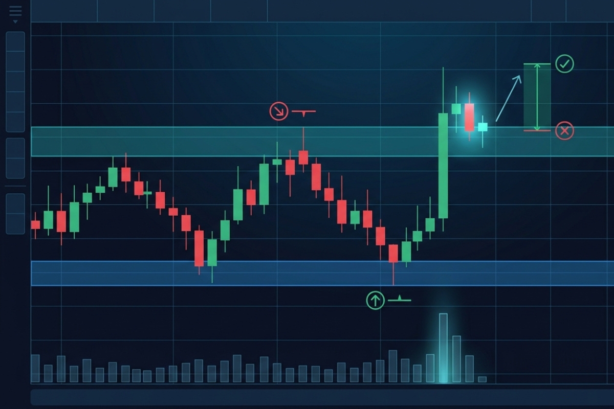 Smart entries based on support and resistance zones