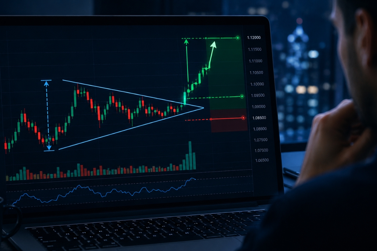 Strategy for trading execution triangle patterns