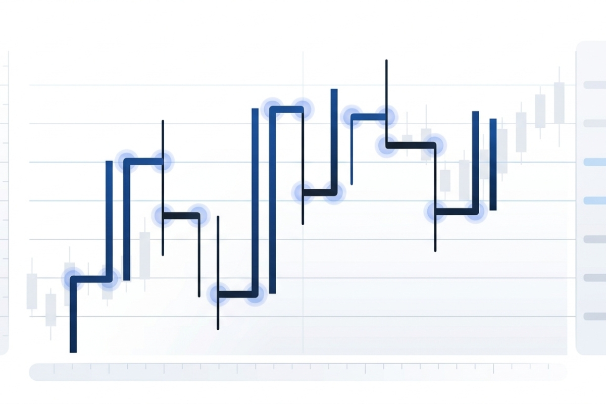 Structure of Kagi chart and price movement logic