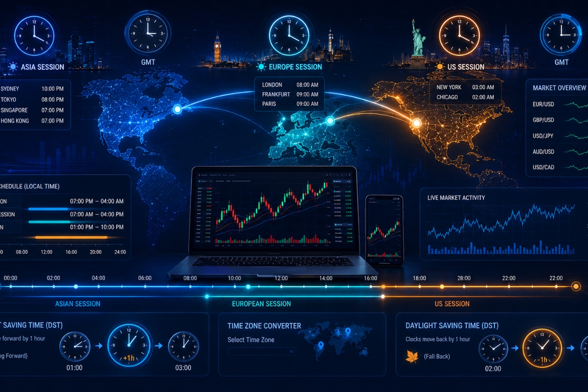 Time zone, daylight saving and XM trading schedule
