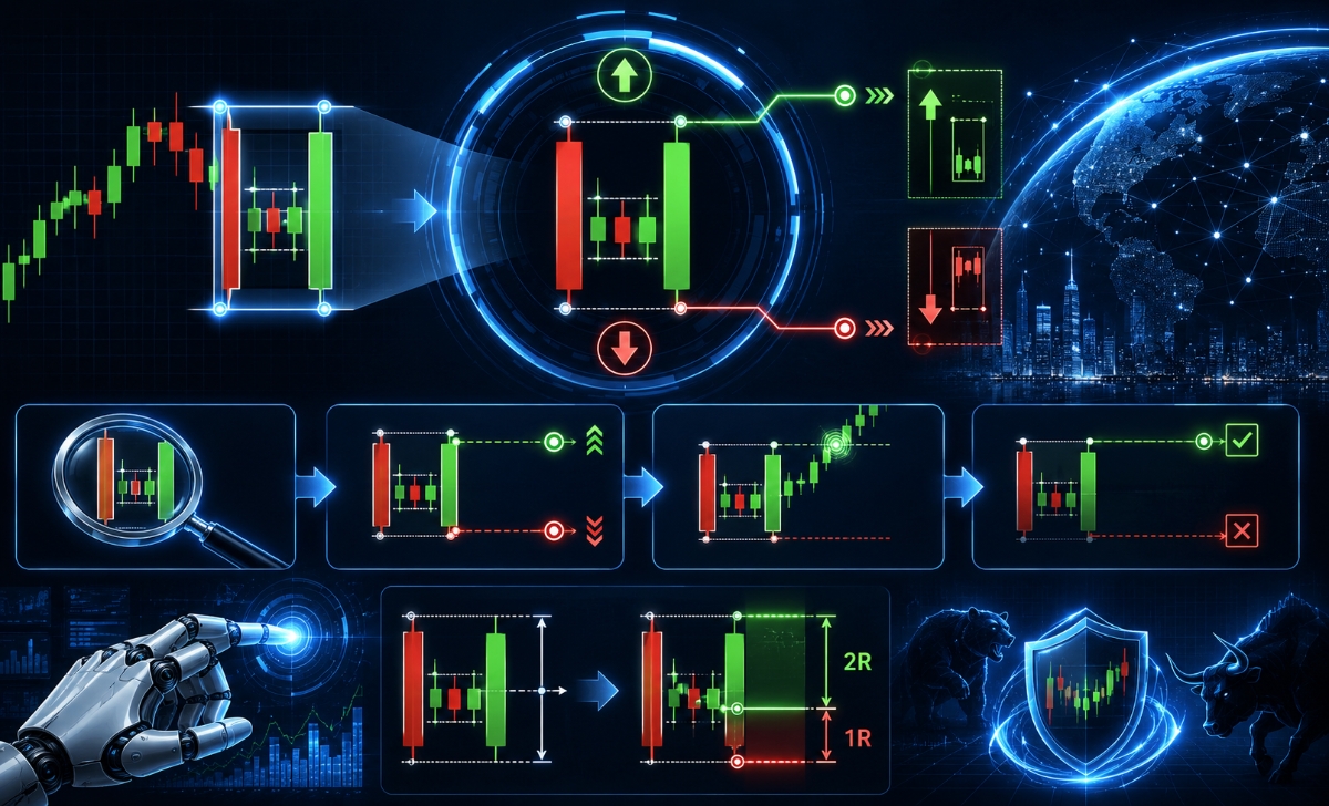 Trade execution using inside bar strategy