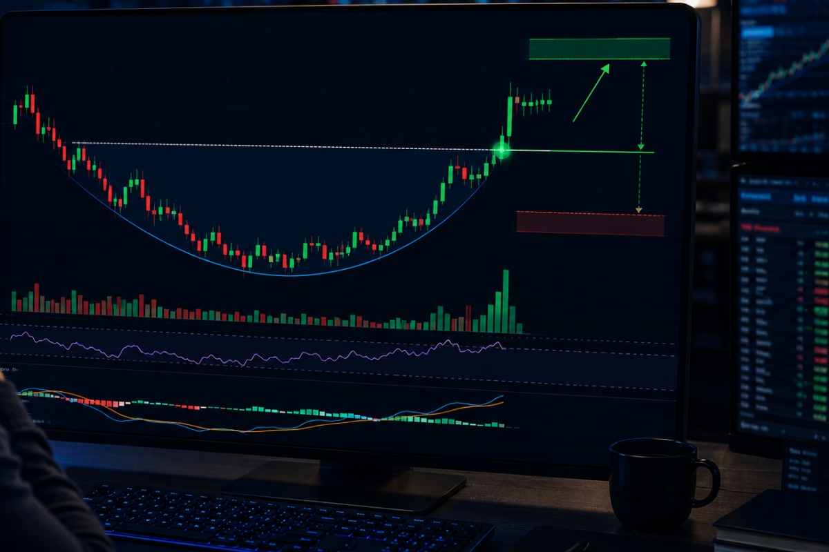 Trading strategy using rounded bottom pattern