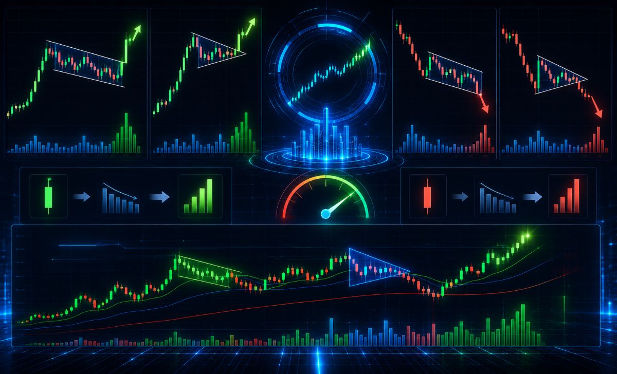 Trend continuation logic behind flag and pennant patterns