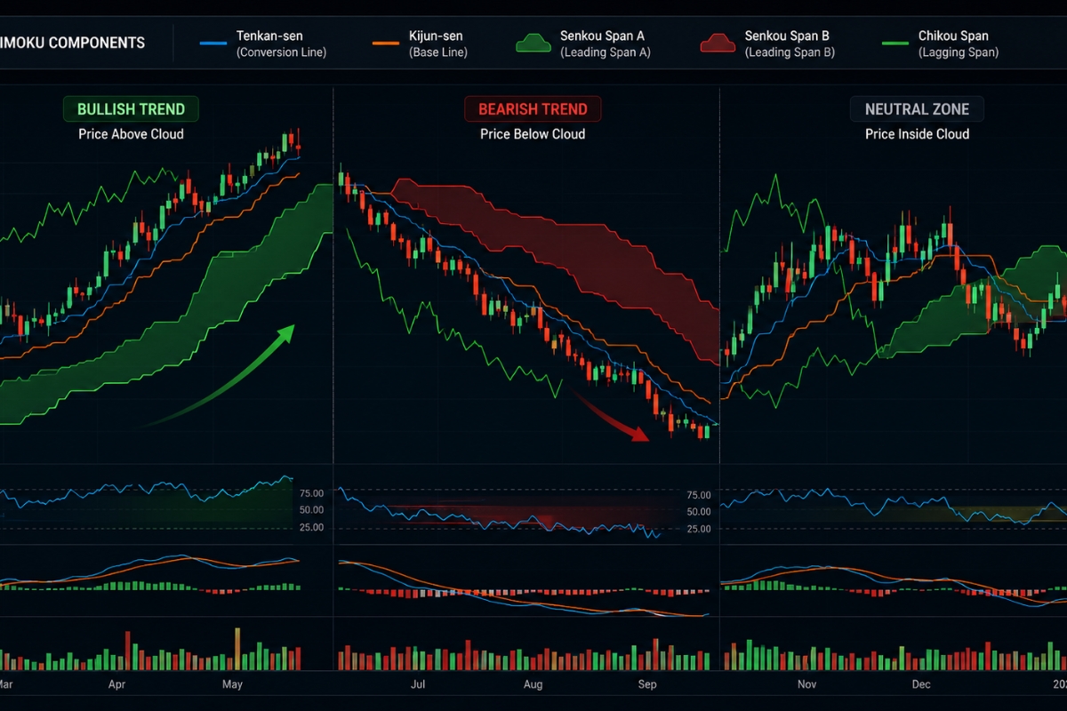 Trend measurement using Ichimoku in trading