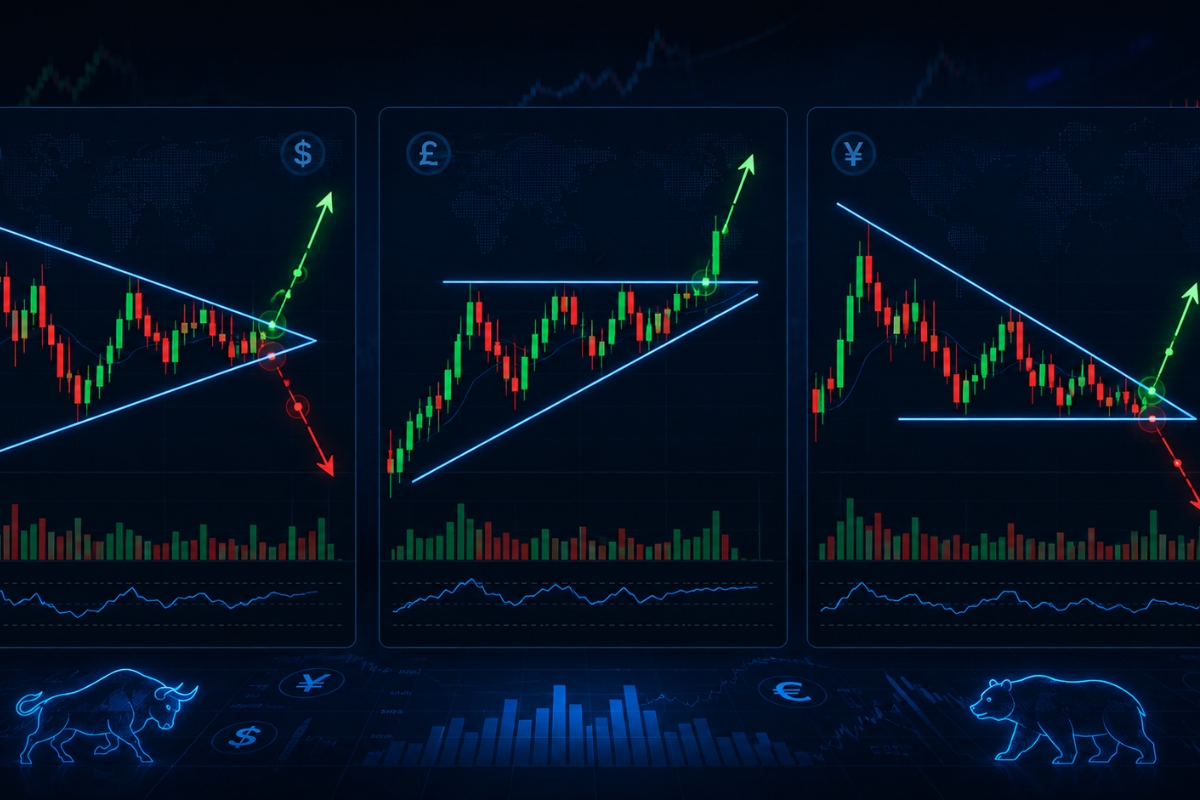 Triangle patterns types in forex and stock trading