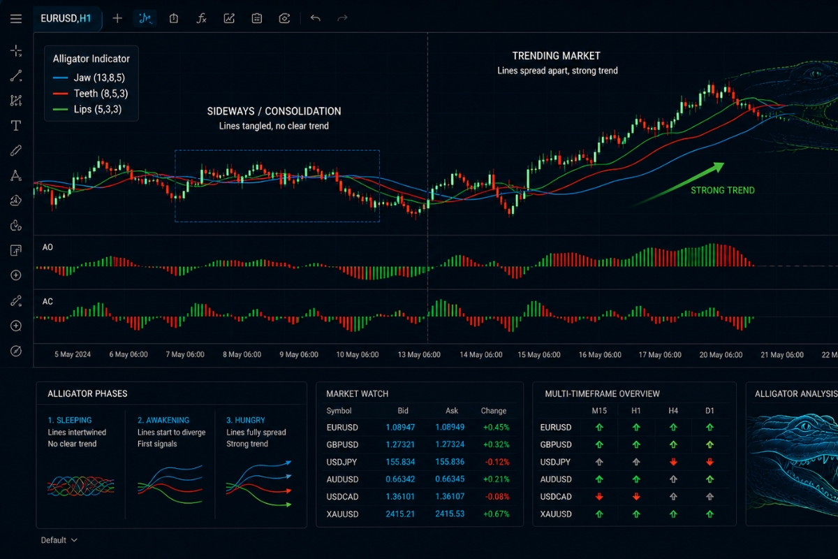 What is Alligator indicator and how it works in trading?