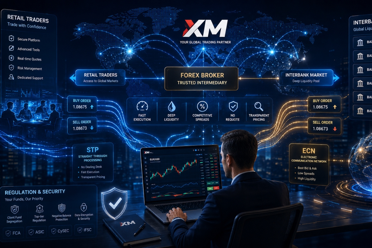 What is the role of Forex broker XM in trading?