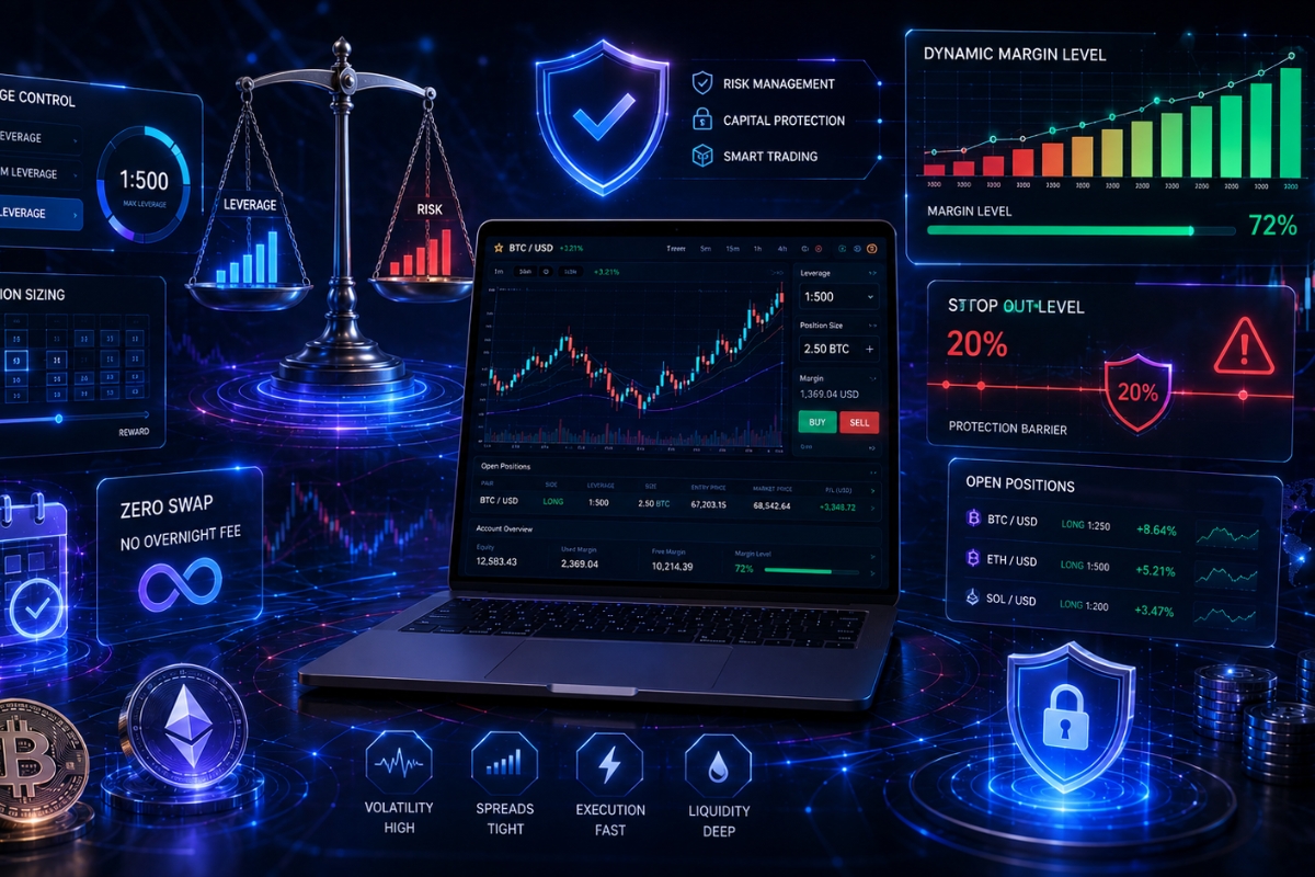 XM crypto leverage and risk exposure management