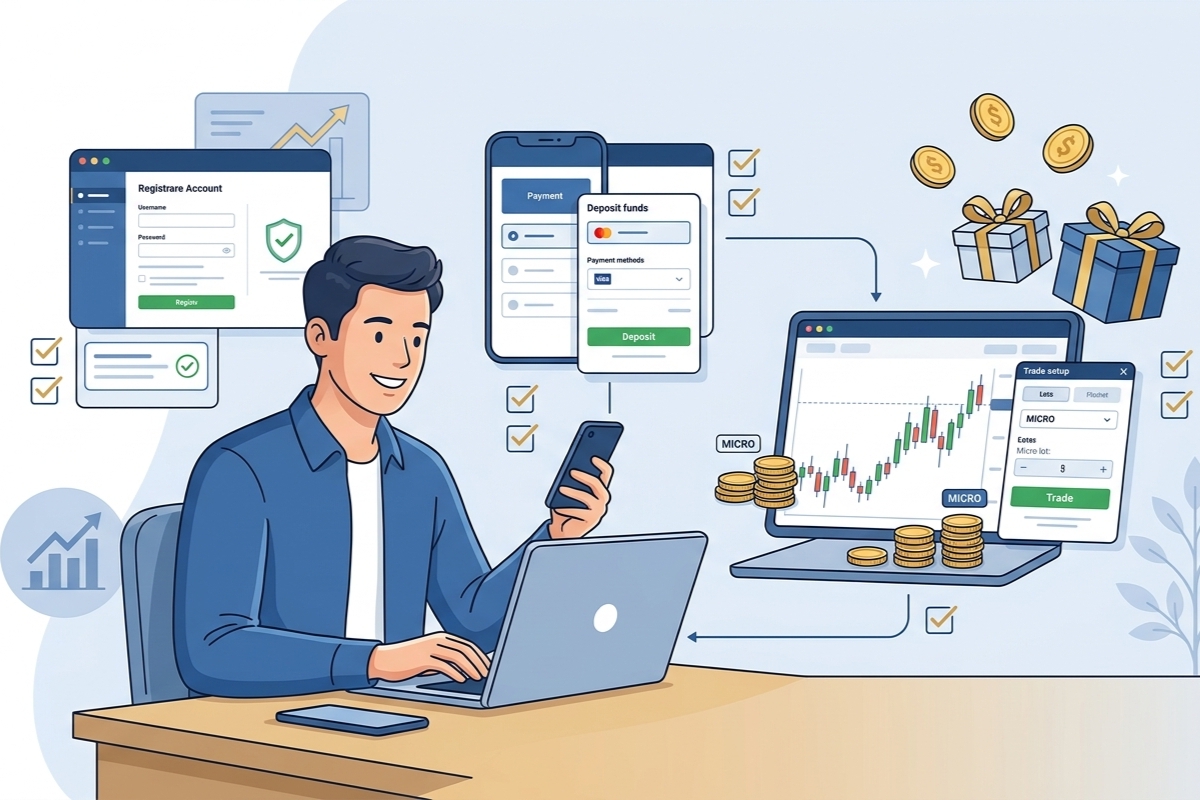 XM Micro Account: Create Account, Deposit funds, Trading volume, Bonuses