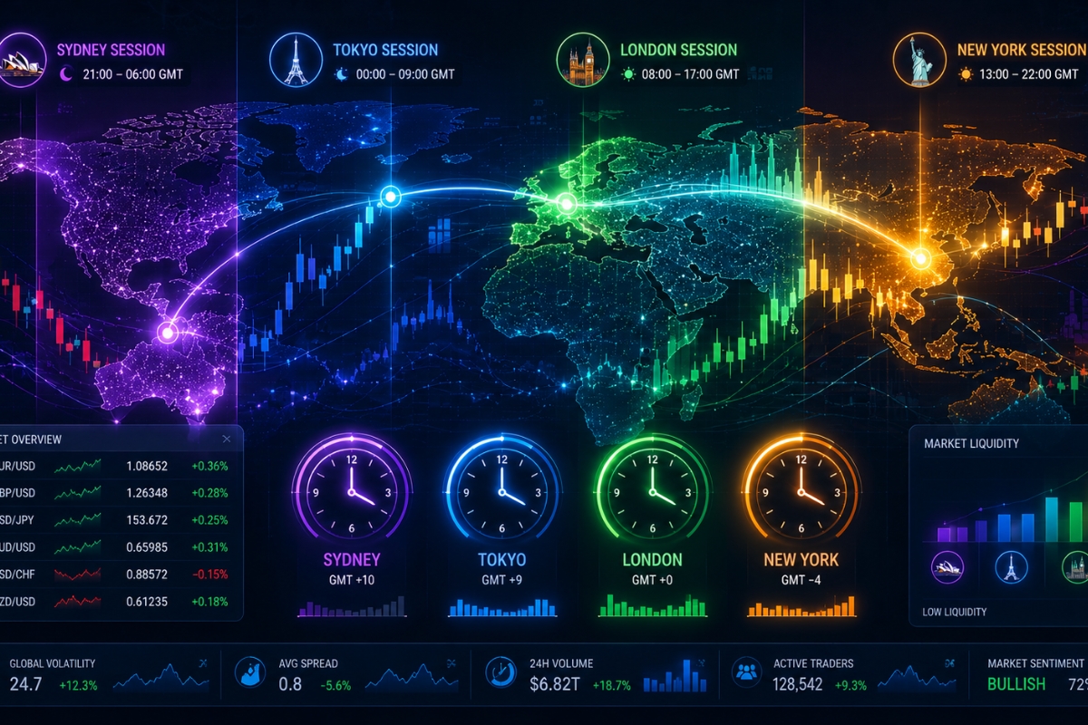 XM trading sessions and market activity