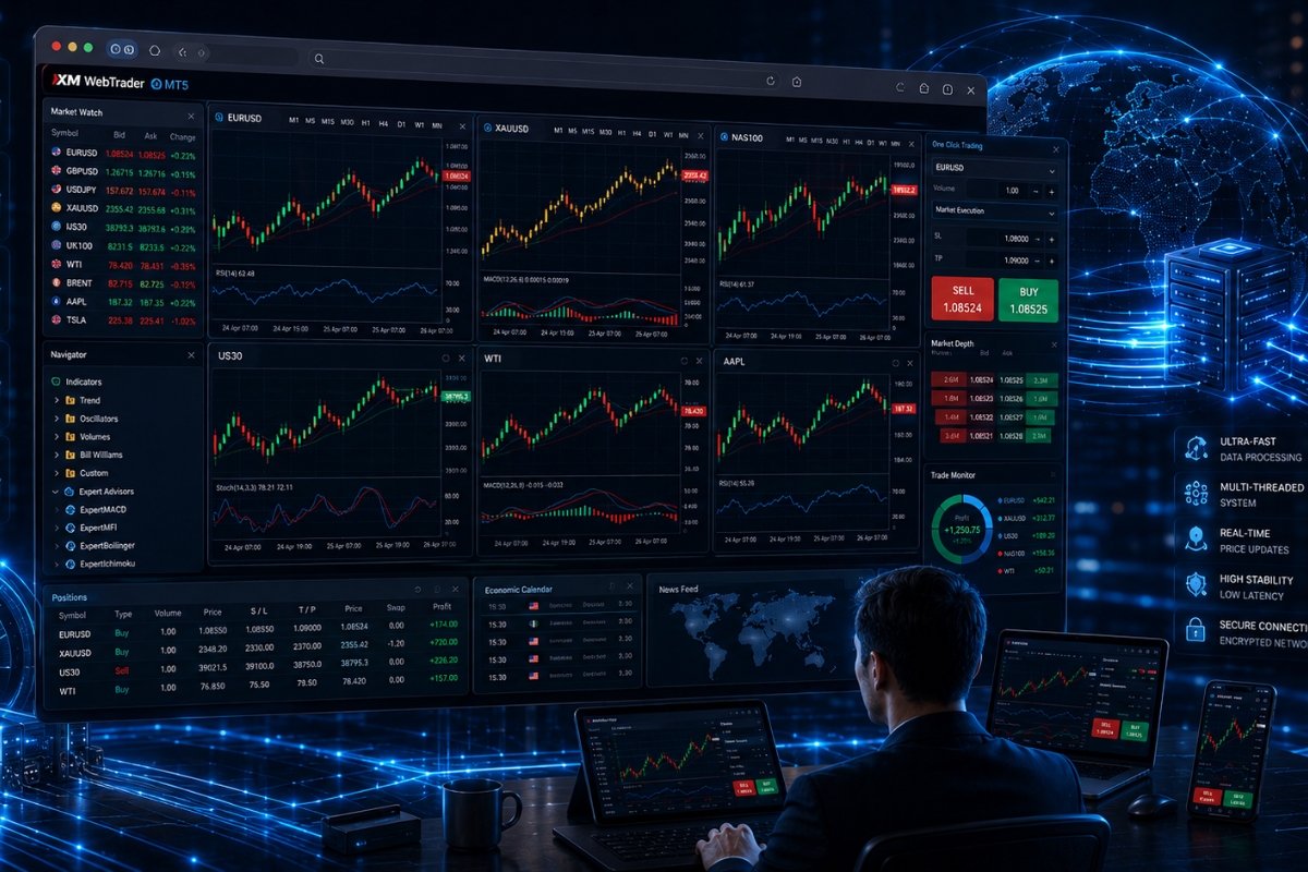 XM WebTrader MT5 features and capabilities