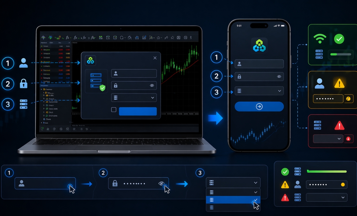 Cách đăng nhập XM MT4 và thiết lập tài khoản