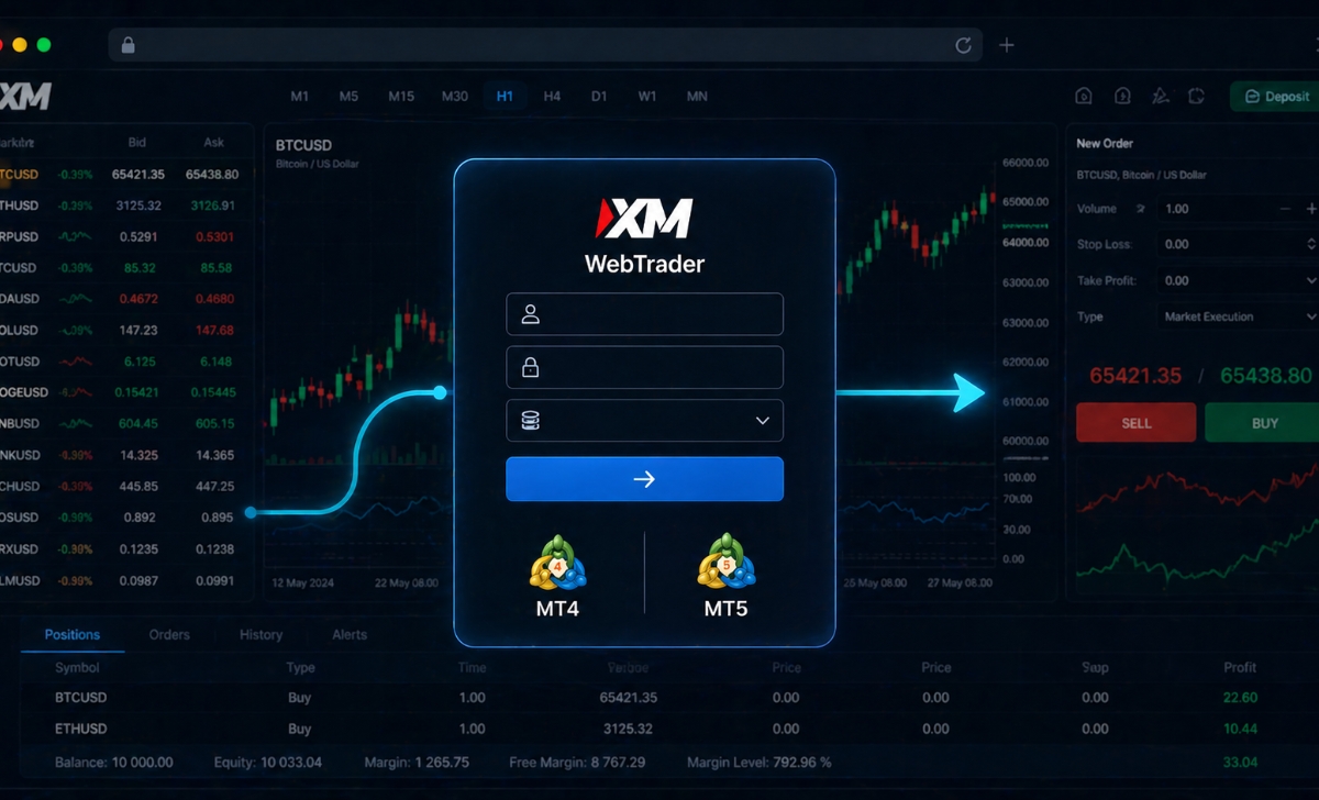 Cách đăng nhập XM WebTrader nhanh chóng