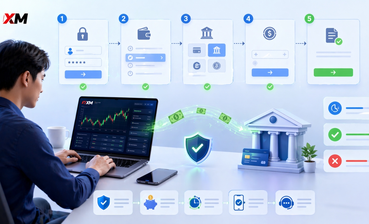 Cách rút tiền từ XM chi tiết từng bước