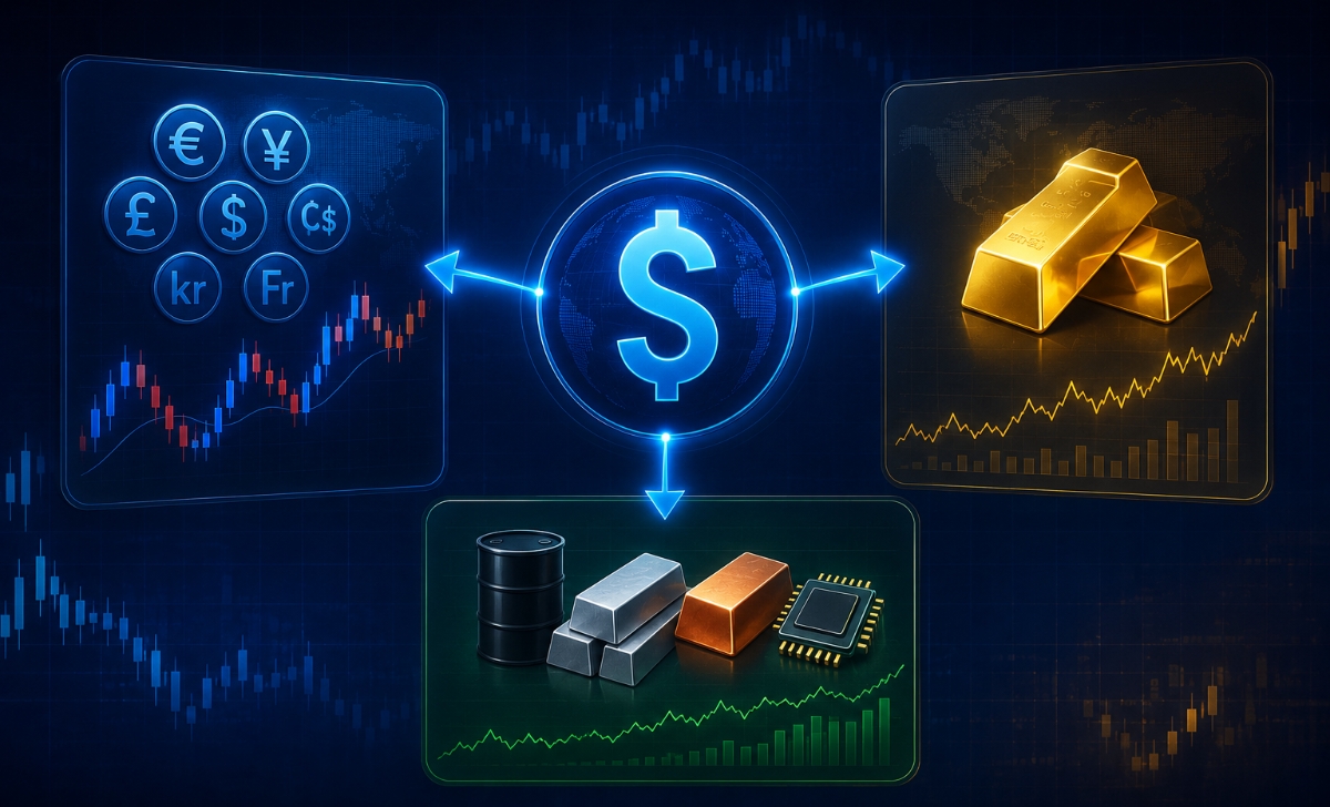 Chỉ số Dollar Index ảnh hưởng gì đến Forex, vàng và CFD?