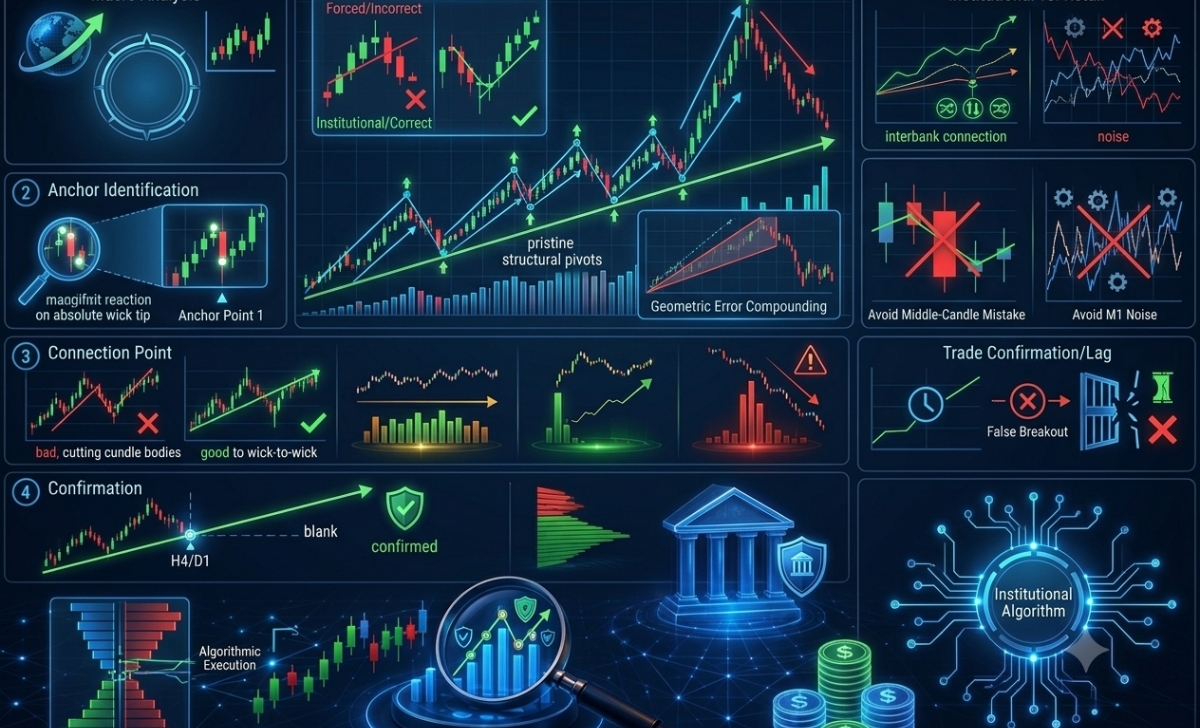 Drawing methods for trendlines in trading