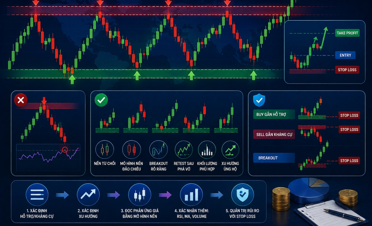Dùng hỗ trợ và kháng cự trong giao dịch Forex như thế nào?