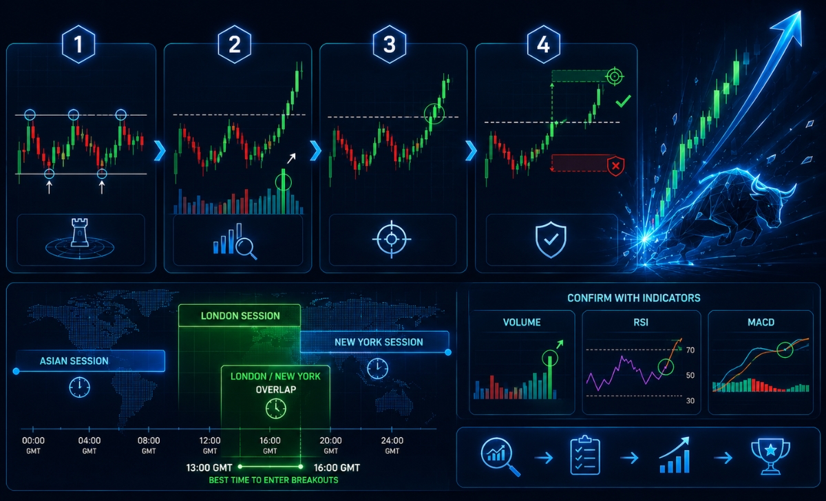 How to trade breakout setups step by step?