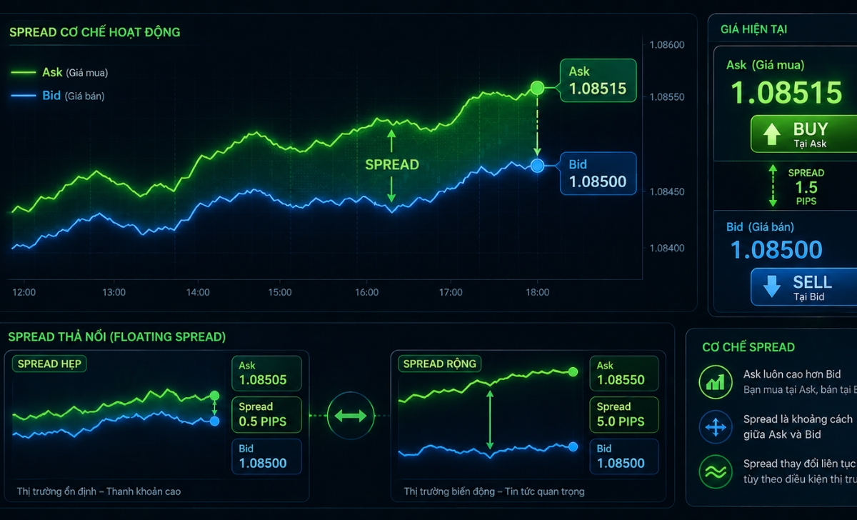 Khái niệm Spread là gì? Đặc điểm Spread sàn XM