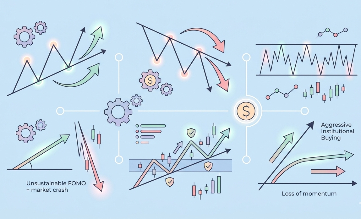 Trendline structure and market behavior analysis