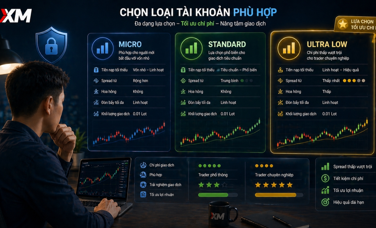 Tư vấn chọn loại tài khoản khi mở tài khoản forex XM