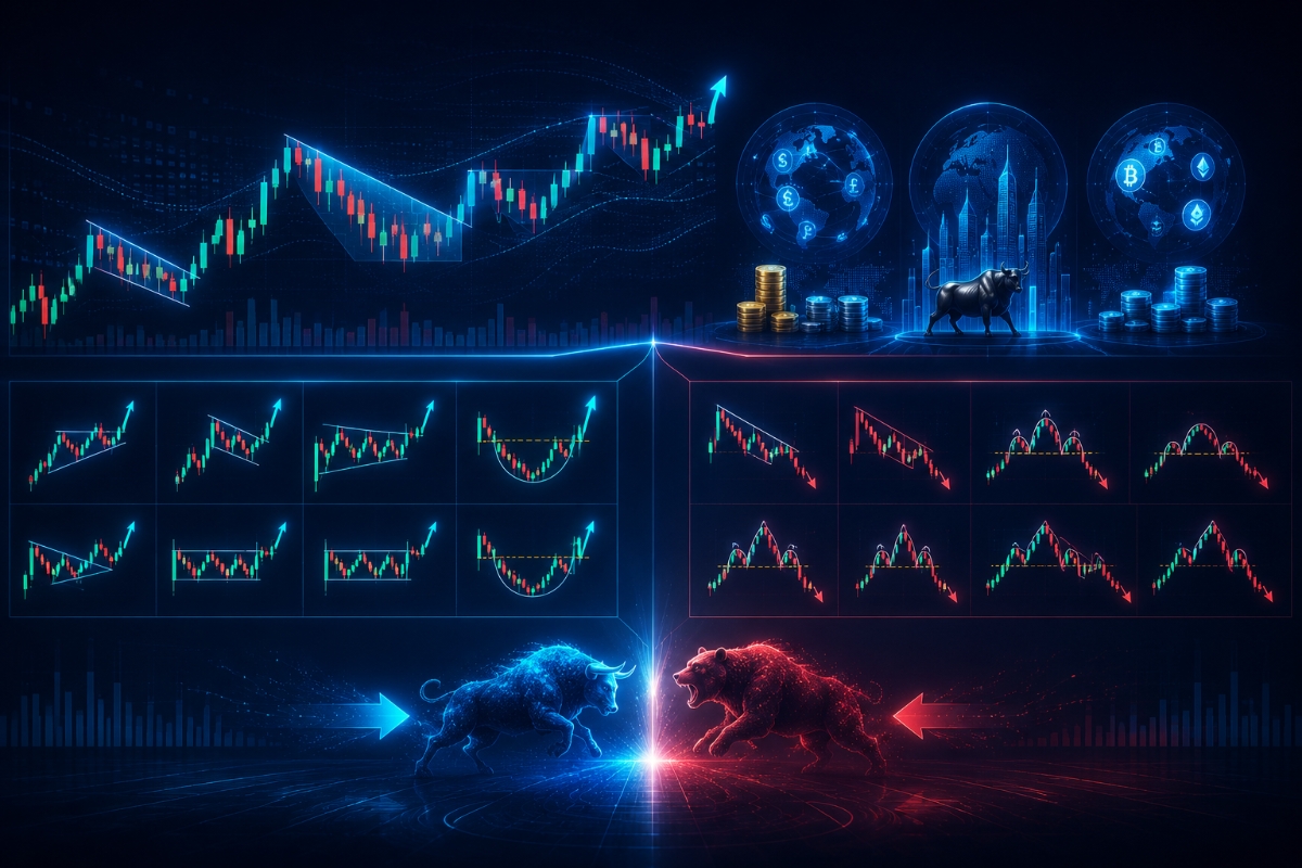 What are chart patterns in trading?