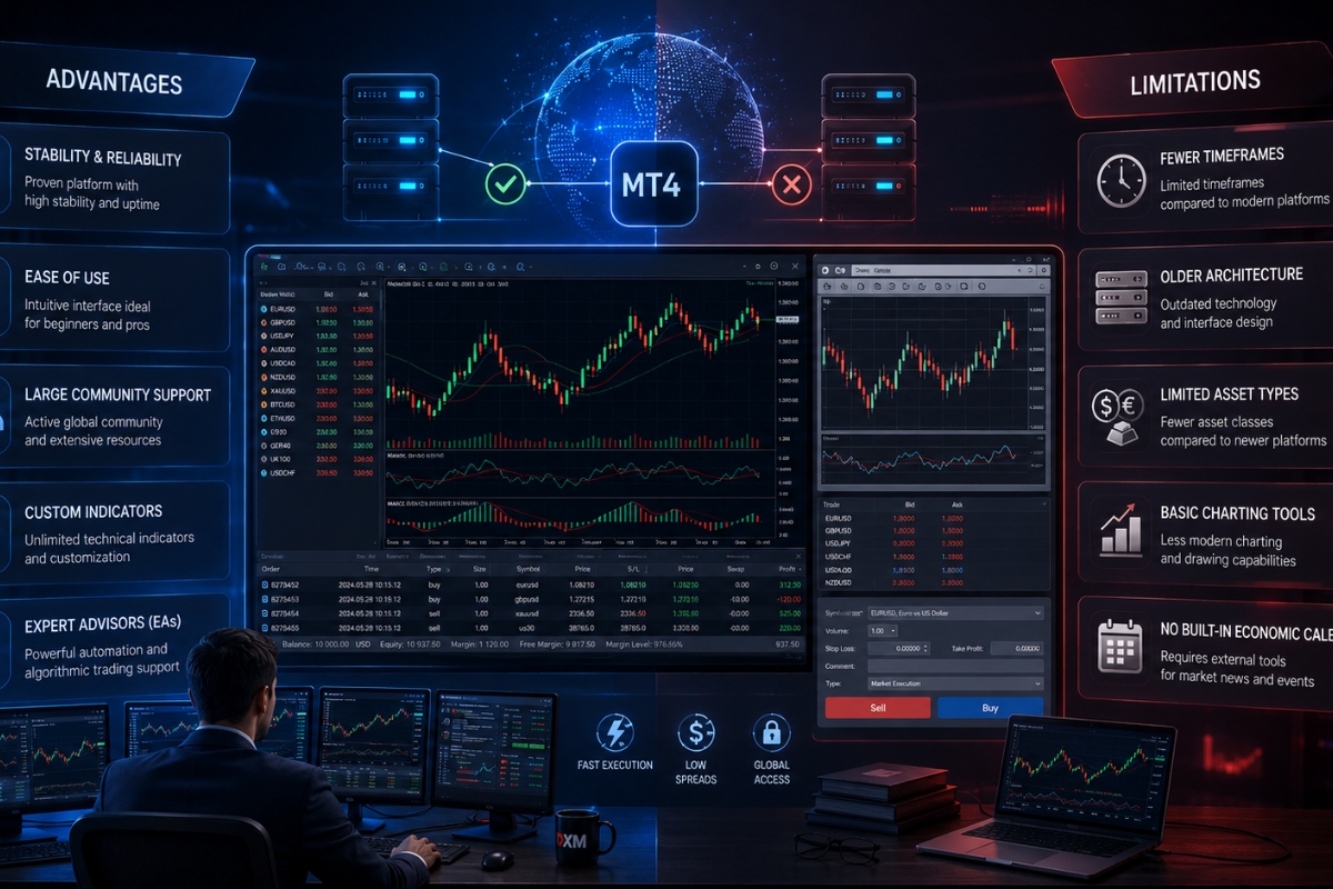 XM MT4 platform advantages and limitations