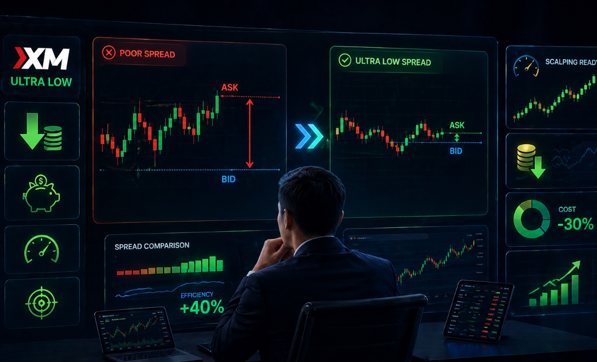 XM Ultra Low spread thấp như thế nào?
