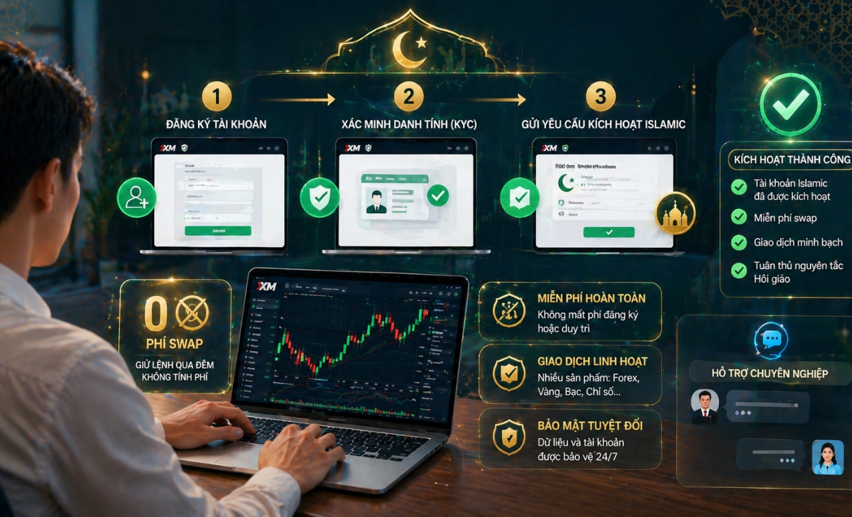 Cách mở tài khoản XM Islamic miễn phí
