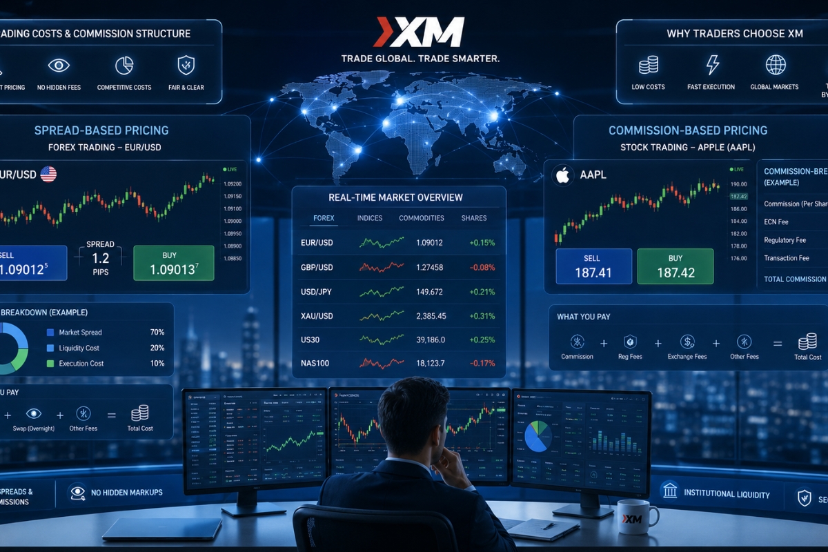 XM commission structure and pricing model